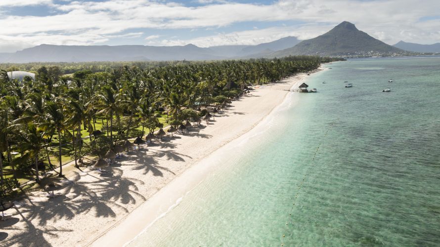 Beach and mountains, Mauritius