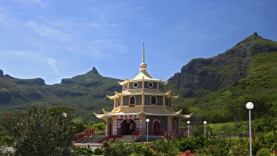 Una pagoda tradizionale a Mauritius